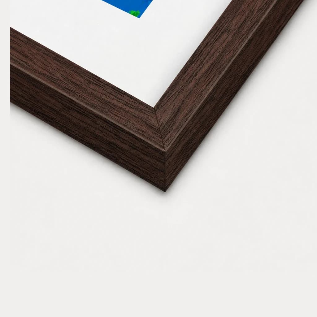 Espresso solid-wood frame corner